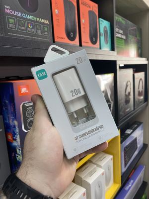 KIT CARREGADOR   CABO TIPO C/TIPO C 1 USB 20W GAN FCA-PD28C FAM
