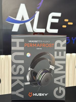 HEADSET GAMER HUSKY PERMAFROST USB 71 SURROUND DRIVER 40MM MICROFONE OMNIDIRECIONAL CABO 2M PRETO KGHG150