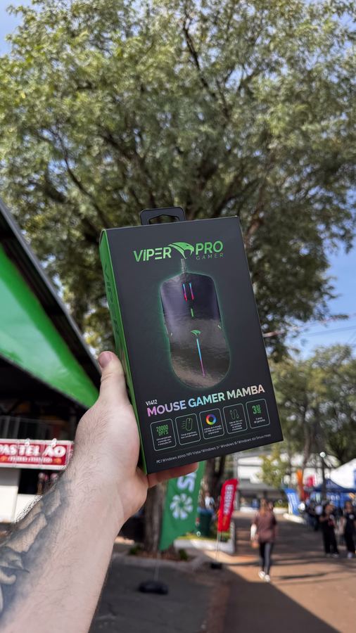 MOUSE GAMER VIPER PRO 20.000 DPI MAMBA 412 PRETO BIVOLT