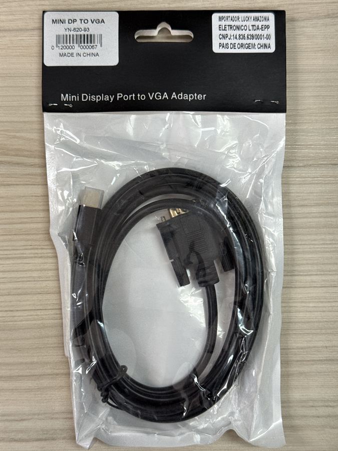 Cabo Adaptador Mini Displayport x VGA 1,8m