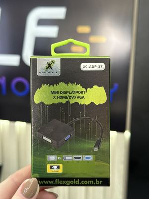Cabo Adaptador Mini Displayport x HDMI/VGA/DVI XC-ADP-27 X-Cell