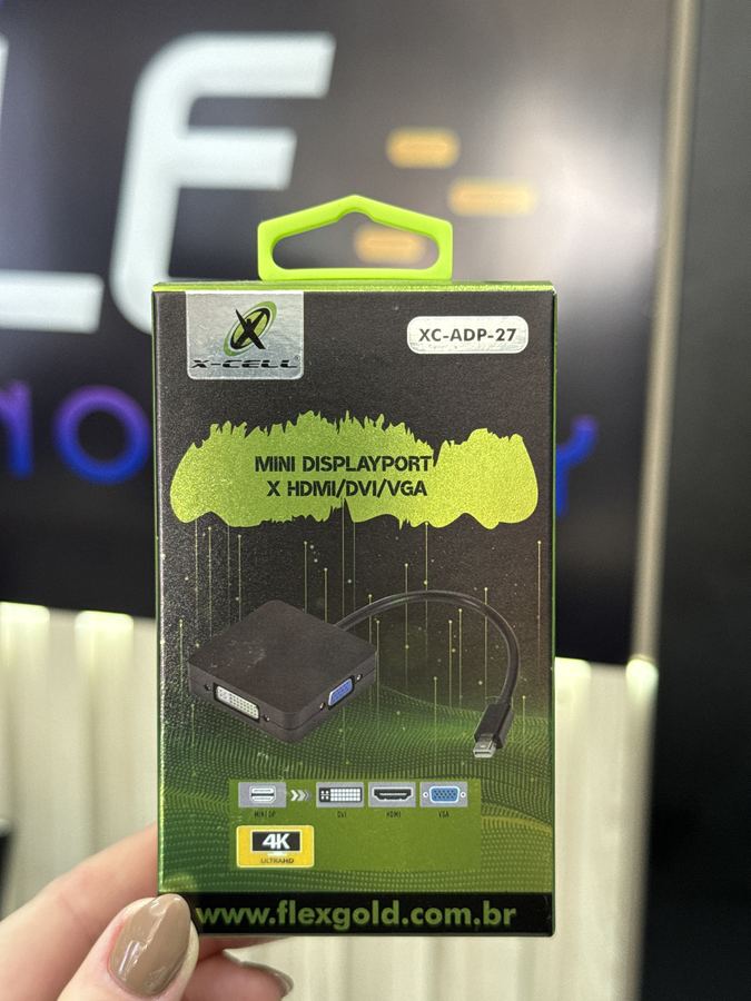 Cabo Adaptador Mini Displayport x HDMI/VGA/DVI XC-ADP-27 X-Cell