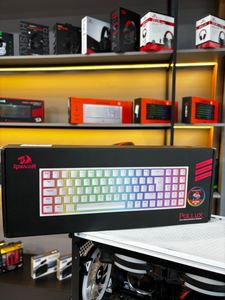 TECLADO MECANICO GAMER REDRAGON POLLUX RGB SWITCH RED NKEYS ABNT2 BRANCO K628RGBW PTRED