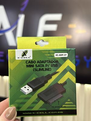 Cabo Adaptador Mini Sata Slimline x USB XC-ADP-37 X-Cell