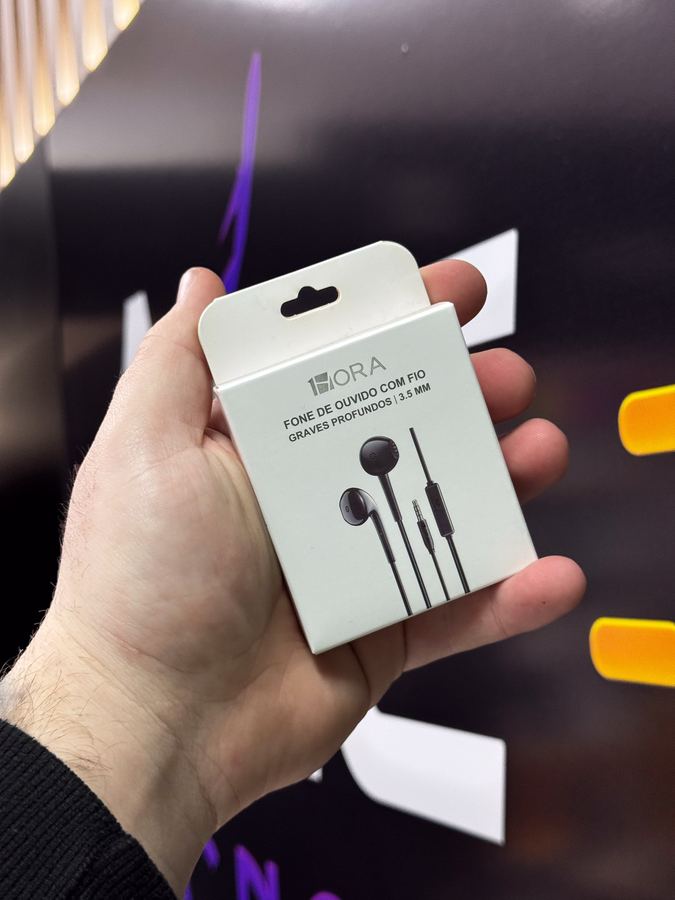 1HORA FONES DE OUVIDO 3.5MM LTX-LH023 - UNIDADE - Preto
