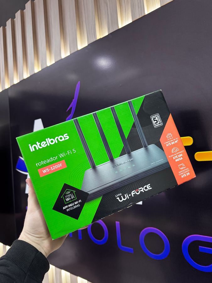 ROTEADOR WIRELESS INTELBRAS WI FORCE W5 1200MBPS 4750077 PRETO BIVOLT