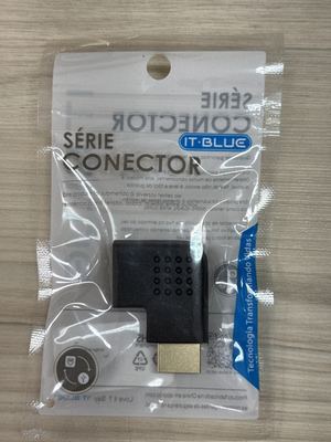 Adaptador L HDMI Macho x HDMI Femea Esquerda LE-5552 It Blue - Preto