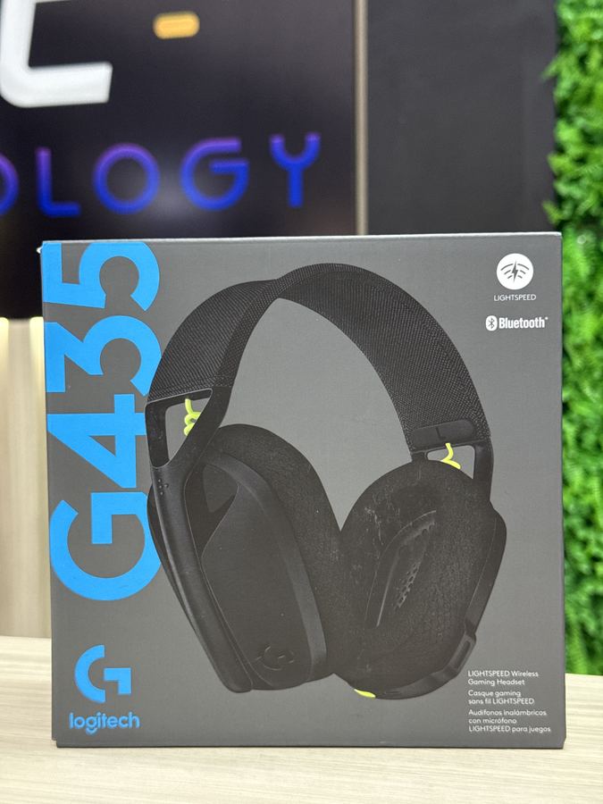 HEADSET GAMER SEM FIO LOGITECH G435 LIGHTSPEED E BLUETOOTH DOLBY ATMOS USB PC PS4 PS5 MOBILE DRIVERS 40MM PRETO