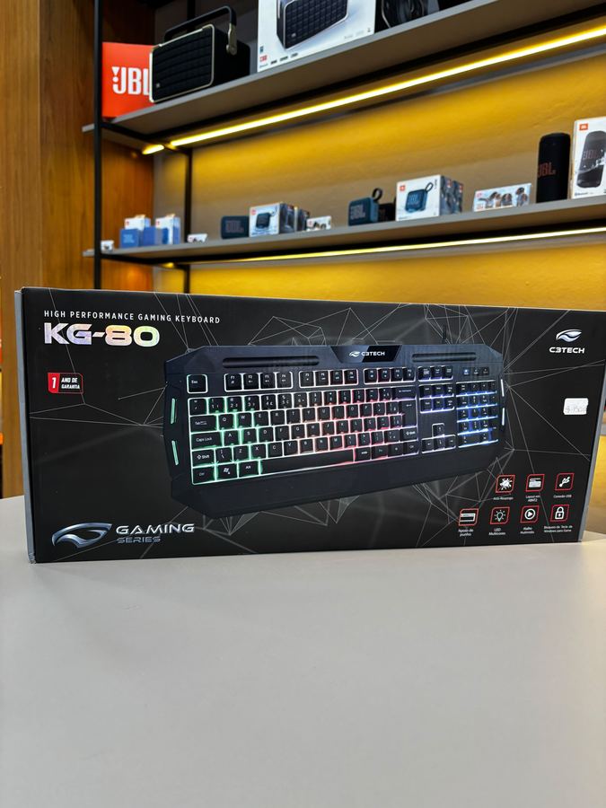 TECLADO GAMER VIPER PRO MECANICO RED SWITCH MAMBA 416 PRETO/VERMELHO BIVOLT