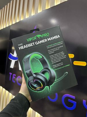 HEADSET GAMER VIPER PRO RGB MAMBA 403 PRETO/VERDE