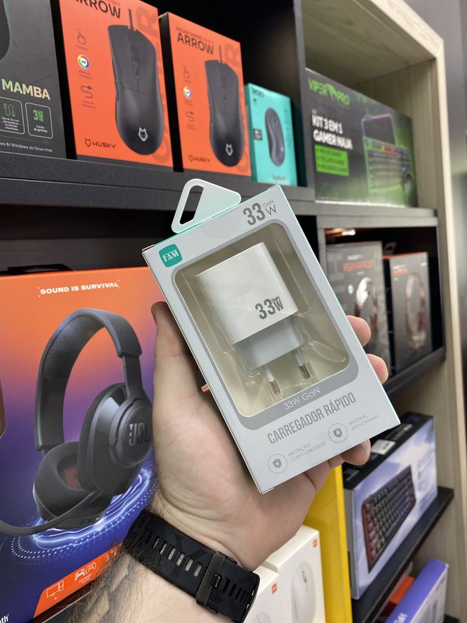 TOMADA 2 USB FCA-PD38 33W GAN FAM