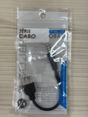 Cabo Adaptador OTG P3 Macho x USB Femea 17cm LE-1012 It Blue