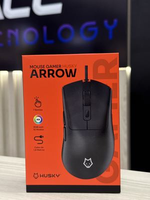 MOUSE GAMER HUSKY ARROW RGB 16000 DPI 7 BOTOES PRETO HMS300PT