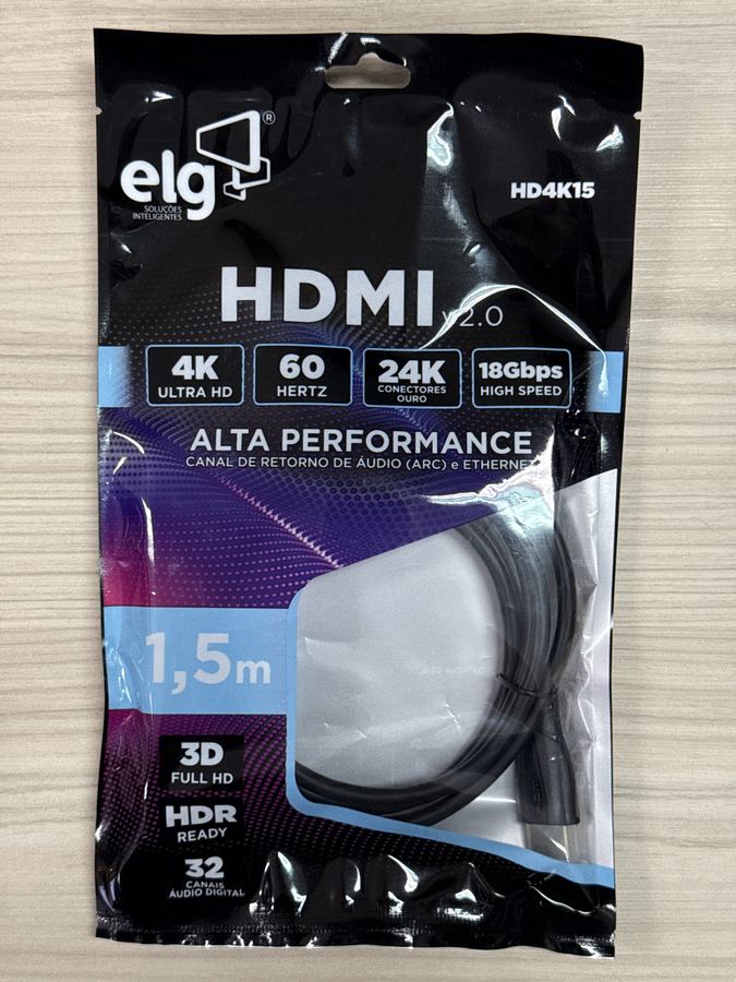 HD4K15 - CABO HDMI 1,5M 3D REA