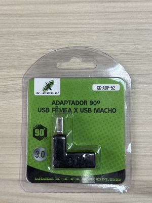 Adaptador USB 3.0 90 Macho x Femea XC-ADP-52 X-Cell