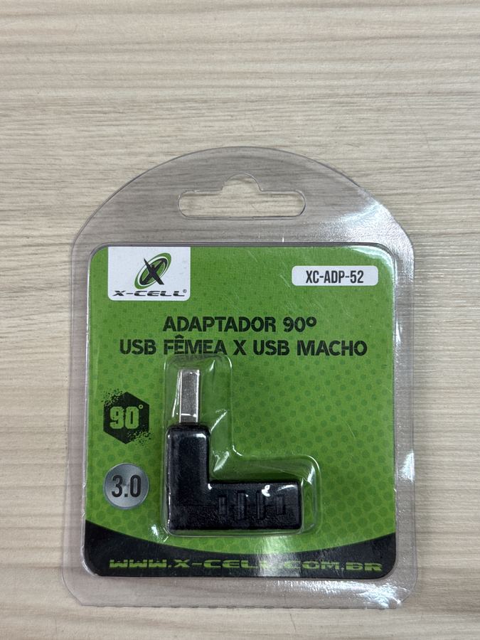 Adaptador USB 3.0 90 Macho x Femea XC-ADP-52 X-Cell