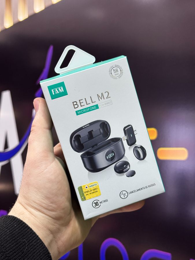 MICROFONE DE LAPELA 2 MICROFONES FCA-BM02 FAM