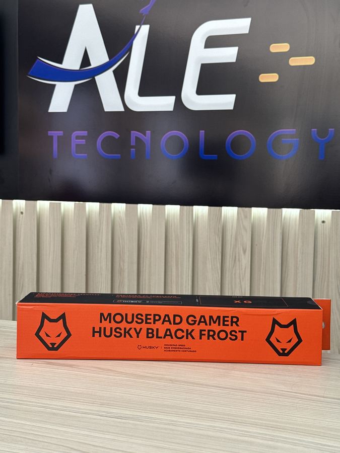 MOUSEPAD GAMER HUSKY BLACK FROST SPEED EXTRA GRANDE 900X400MM PRETO HMSP002