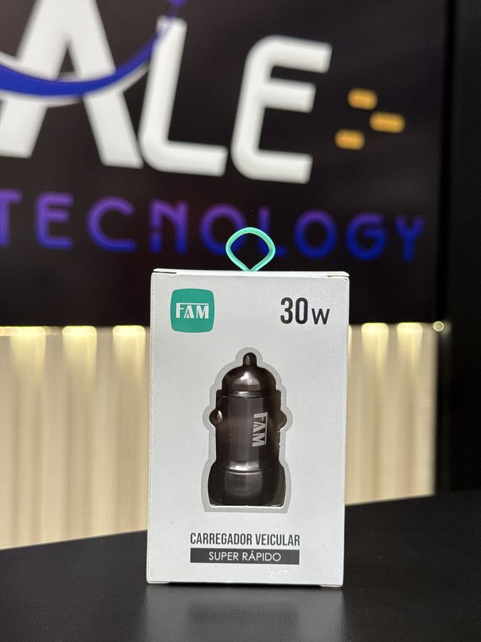 CARREGADOR VEICULAR MINI 1 USB TPC 30W FCA-QV311 FAM