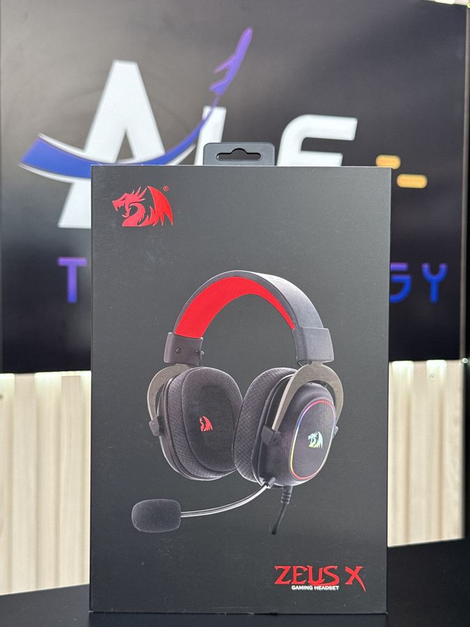 HEADSET GAMER REDRAGON ZEUS X CHROMA MKII RGB SOM SURROUND 71 DRIVERS 53MM USB PRETO E VERMELHO H510RGB