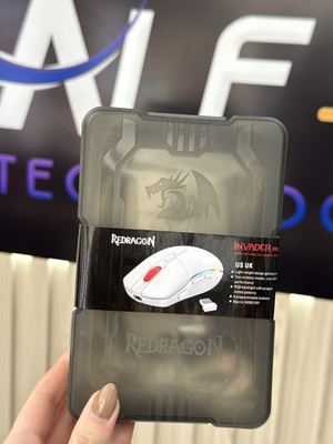 MOUSE GAMER SEM FIO REDRAGON INVADER PRO RGB 10000 DPI 8 BOTOES WIRELESS BRANCO M719WRGBPRO