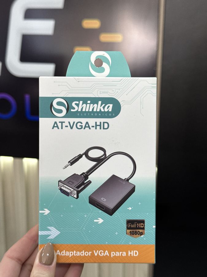 Cabo Adaptador HDMI Femea x VGA + Cabo P2