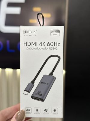 Adaptador USB-C para HDMI Femea 4K 60Hz - Hrebos - AD-211