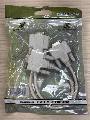 Cabo Duplicador VGA 30cm XC-VGA-M-2VGA-F X-Cell