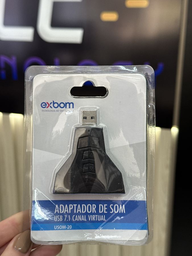 Adaptador de Som USB com 4 Portas USOM-20 Exbom