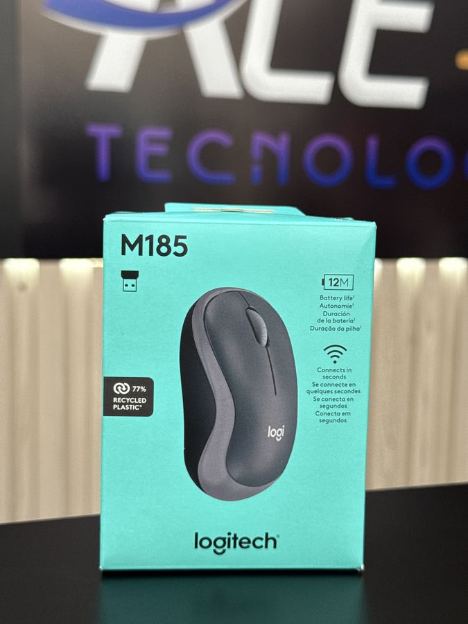 MOUSE LOGITECH M185 SEM FIO CINZA 1000DPI 910002225